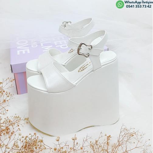 18 Cm Flat Sole Wedge Heel Comfortable Wedding Shoes for Brides