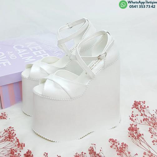 20 Cm Wedge Heel Model Light Sole Very Comfortable High Heeled Bridal Shoes