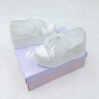 6.5 Cm Thick Heeled Stone Design Pearl Stiletto Comfortable Bridal Shoes