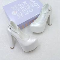 15 Cm Yüksek Topuklu Kırık Beyaz  Sedef Gelinlik Ayakkabısı