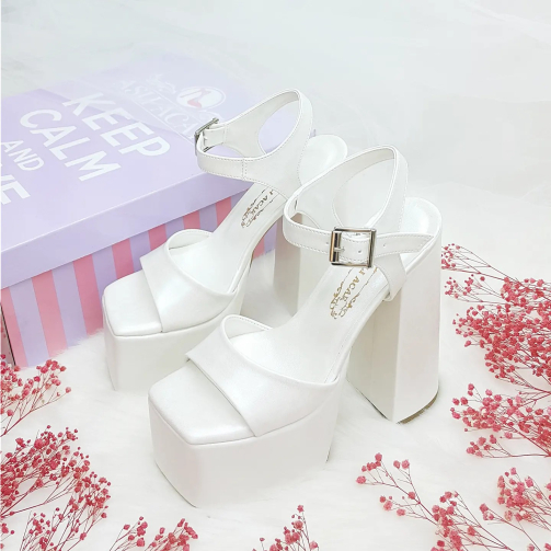 16 Cm Thick Heeled Sandals Model Very Comfortable Bridal Shoes 