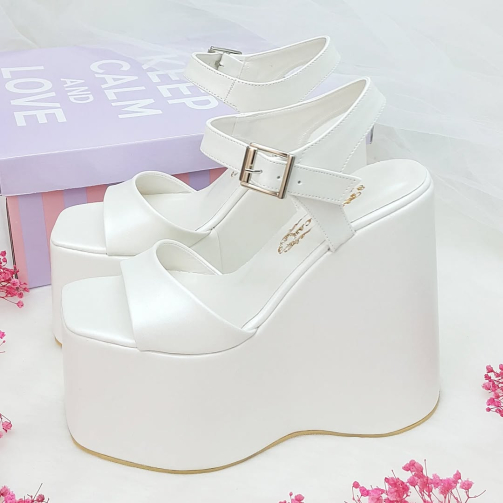 16 cm High Heeled Slightly Inclined Very Comfortable Wedge Heel Model Country Wedding Bridal Shoes