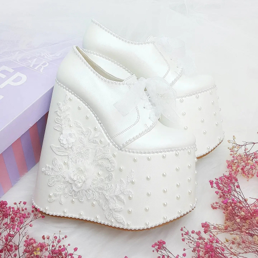 18 Cm Sport Wedge Heel Model Comfortable Bridal Shoes